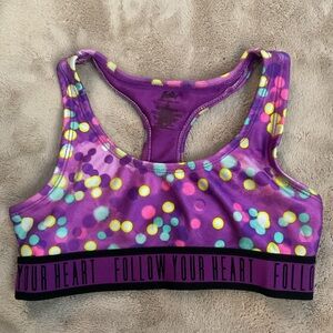 Colorful Polka Dot Sports Bra